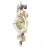 Grey & Gold Wrought Iron Traditional Wall Clock