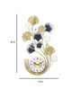 Grey Wrought Iron Flora Traditional Wall Clock