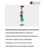 Wrought Iron Handcrafted Lady with Umbrella Multicolor Figurine