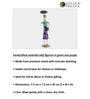 Wrought Iron Handcrafted Lady with Umbrella Multicolour Figurine