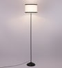 Damsel Multicolour Cotton Shade Club Floor Lamp With Iron Base