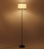 Damsel Multicolour Cotton Shade Club Floor Lamp With Iron Base