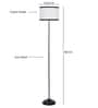 Damsel Multicolour Cotton Shade Club Floor Lamp With Iron Base