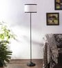 Damsel Multicolour Cotton Shade Club Floor Lamp With Iron Base