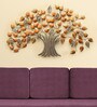 Iron Tulika Tree Brown Floral Wall Art