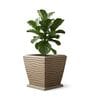 WTK Choco Brown 15 Inch German Polymer Square Plant Container With Saucer