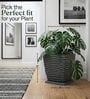 WTK Grey 12 Inch German Polymer Square Plant Container With Saucer