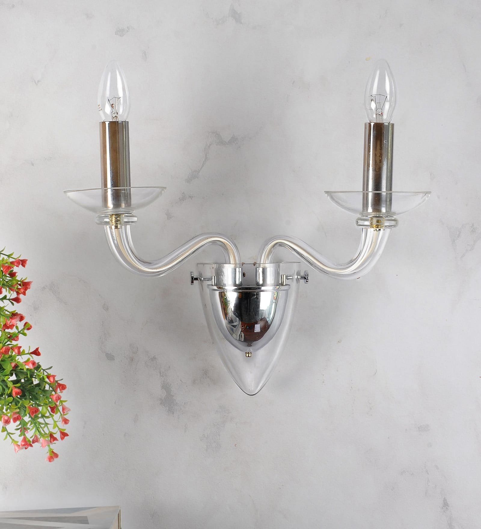 Wysocki Premium White Metal & Glass Wall Light
