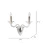 Wysocki Premium White Metal & Glass Wall Light