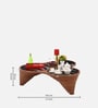 Wyva Glass Top Coffee Table In Brown Colour
