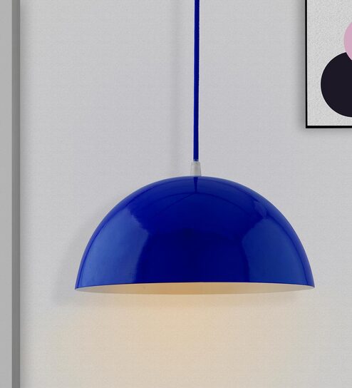 Xavier Blue Metal Hanging Light