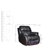 Xander 1 Seater Recliner in Black Colour