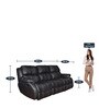 Xander 3 Seater Recliner in Black Colour