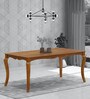 Xavier Sheesham Wood 8 Seater Dining Table in Rustic Teak Finish