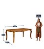 Xavier Sheesham Wood 8 Seater Dining Table in Rustic Teak Finish