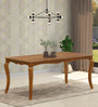 Xavier Sheesham Wood 8 Seater Dining Table in Rustic Teak Finish