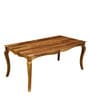 Xavier Sheesham Wood 8 Seater Dining Table in Rustic Teak Finish