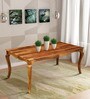 Xavier Sheesham Wood 8 Seater Dining Table in Rustic Teak Finish