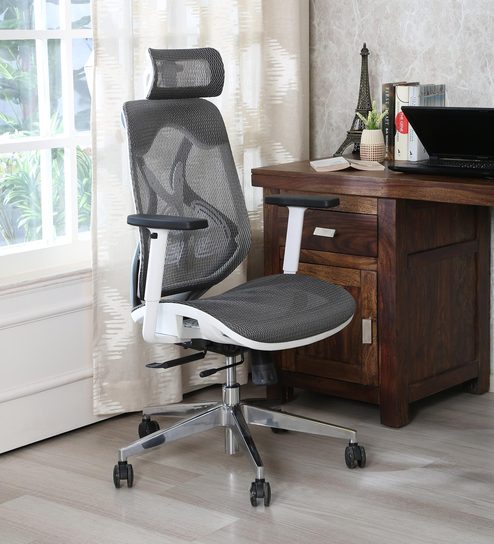 Buy Xenox High Back Office Chair In Grey By Misuraa Online High