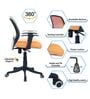 Xena Mid Back Ergonomic Chair In Orange Colour