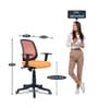 Xena Mid Back Ergonomic Chair In Orange Colour