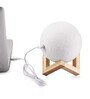 Inverted Beige PVC & Wood LED Lamps
