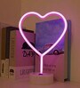 Pink Heart Love Led Neon Light With Holder Base