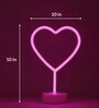 Pink Heart Love Led Neon Light With Holder Base