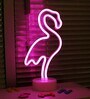 Pink Led Neon Light With Holder Base 