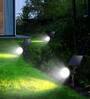 White Spotlights Light 2-In-1 Adjustable Brightness 4 Led With Automatic On/Off Sensor Wall/Landscape Solar Lights (Pack Of 2)
