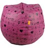 Digital Printed XL Bean Bag with Beans in Purple Colour