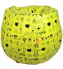 Digital Printed XL Bean Bag with Beans in Yellow Colour
