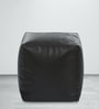 XL Square Pouffe Cover in Black Colour