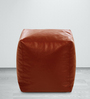 XL Size Square Bean Bag Pouffe Cover in Tan Colour