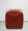 XL Size Square Bean Bag Pouffe with Beans in Tan Colour