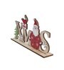 Xmas Standing Plaque with Standing Santa Claus Christmas Decoration Showpiece