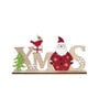 Xmas Standing Plaque with Standing Santa Claus Christmas Decoration Showpiece