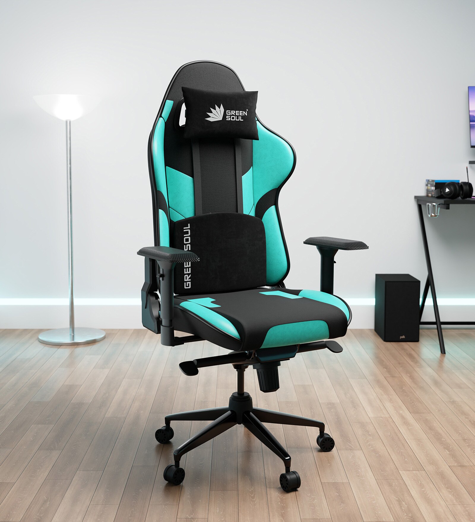 Xtreme Leatherette  Gaming Chair In Black & Blue Colour