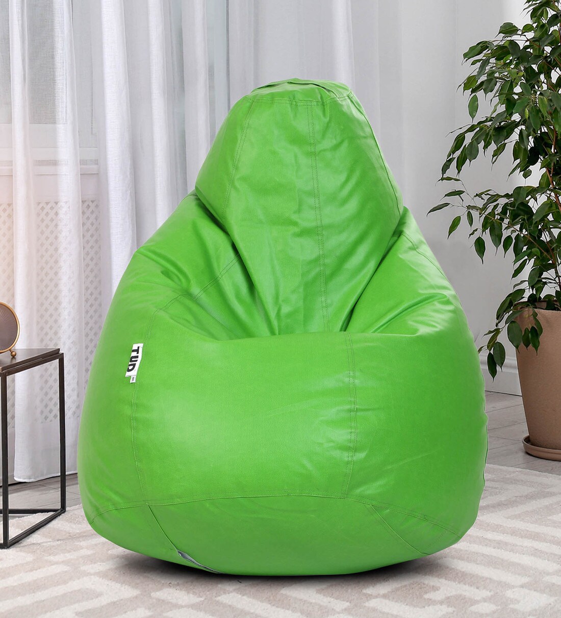 Buy Xxl Classic Bean Bag Cover In Neon Green Colour By Tud Online Round Bean Bag Covers Bean Bags Furniture Pepperfry Product
