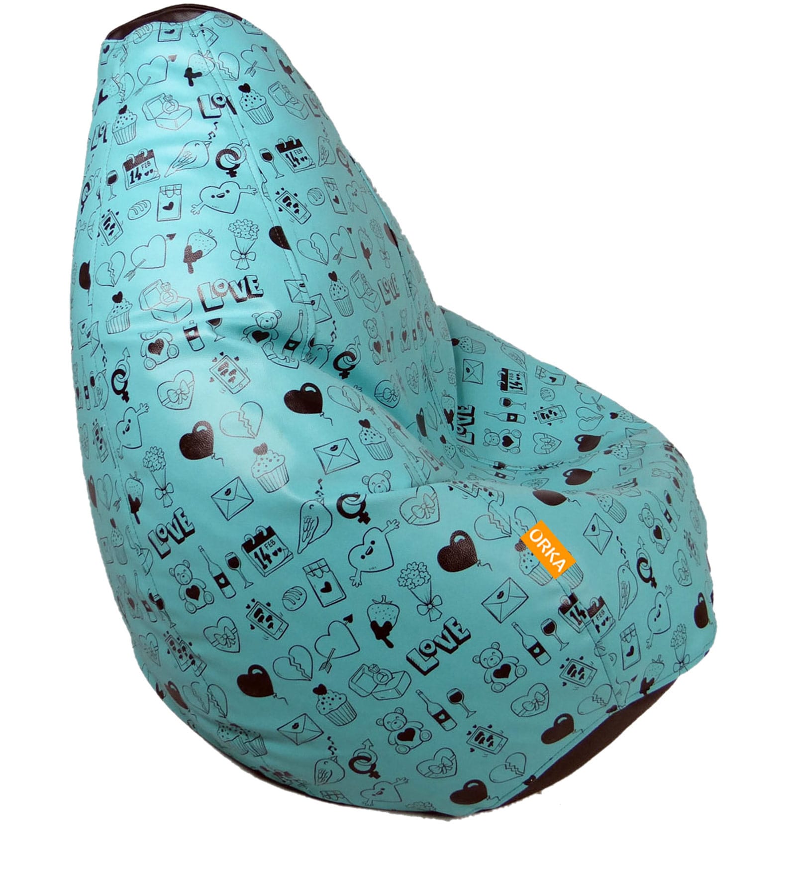 Digital Printed 3XL Bean Bag with Beans in Blue Colour