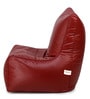 Chair Leatherette Bean Bag With Beans in Maroon Colour