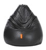 Classic XXL Bean Bag with Beans in Black Colour