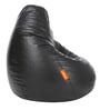 Classic XXL Bean Bag with Beans in Black Colour