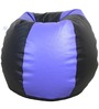 Classic XXXL Bean Bag with Beans in Blue & Black Colour