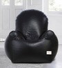 Arm Chair Style XXL Bean Bag with Beans in Black Colour