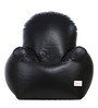 Arm Chair Style XXL Bean Bag with Beans in Black Colour