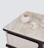 Xylo Marble Top Coffee Table In White & Black Colour