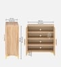 XYLO Shoe Cabinet for 16 Pairs In Oak & White finish