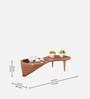 Xyva Glass Top Coffee Table In Brown Colour