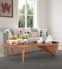 Xyva Glass Top Coffee Table In Brown Colour